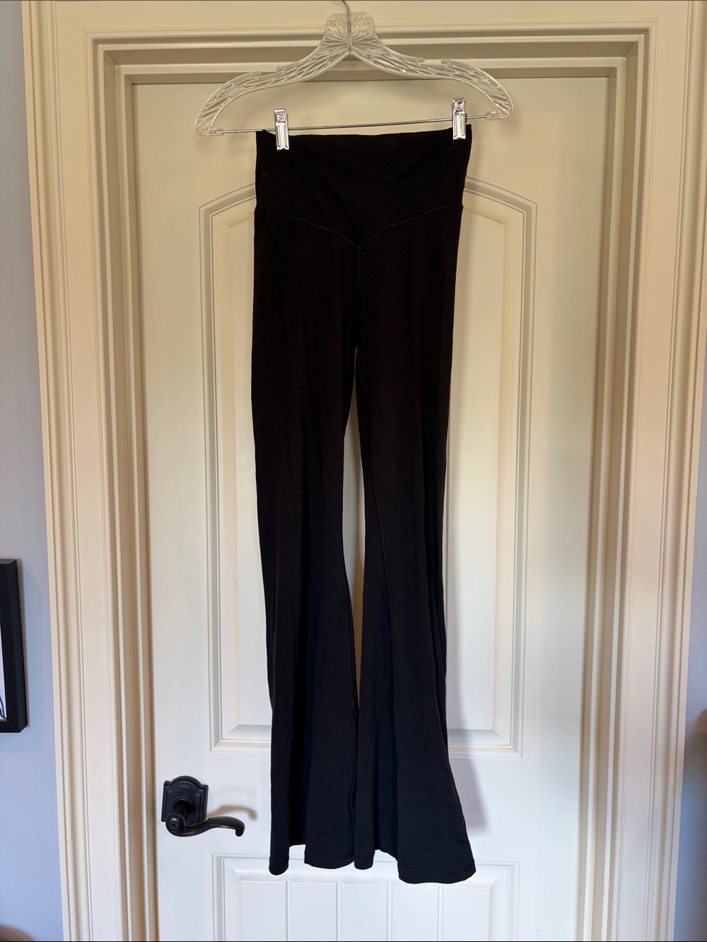 aerie Black Boot-Cut Flare Yoga Pants